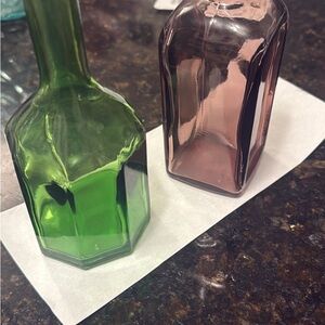 Wheaton NJ Glass Vase Set - Green and Purple